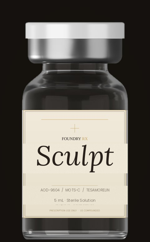 Sculpt peptide blend &mdash; AOD-9604, MOTS-C, Tesamorelin metabolic formula